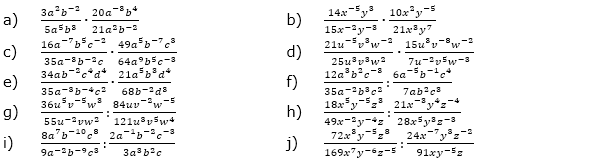 Berechne und vereinfache das Ergebnis. (Aufgabensatz 2 Blatt 3/1 Expert zu Potenzen mit gleicher Basis/© by www.fit-in-mathe-online.de)