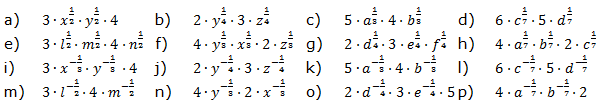 Vereinfache den Term. Wende das 4.Potenzgesetz an. (Aufgabensatz 6 Blatt 1/4 Grundlagen zu Potenzen mit rationalem Exponenten/© by www.fit-in-mathe-online.de)
