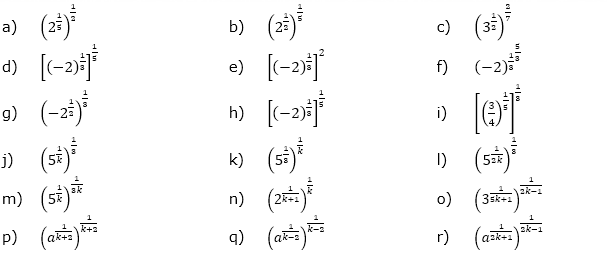 Vereinfache. (Aufgabensatz 5 Blatt 2/3 Fortgeschritten zu Potenzen mit rationalem Exponenten/© by www.fit-in-mathe-online.de)