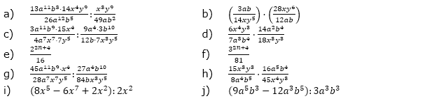 Berechne bzw- vereinfache die folgenden Potenzterme. (Aufgabensatz 3 Blatt 1/1 Grundlagen zu Potenzterme vereinfachen/© by www.fit-in-mathe-online.de)