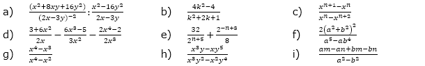 Vereinfache die folgenden Potenzterme. (Aufgabensatz 3 Blatt 2/1 Fortgeschritten zu Potenzterme vereinfachen/© by www.fit-in-mathe-online.de)