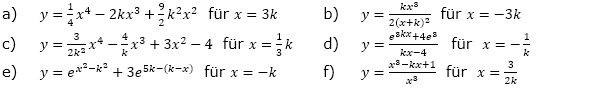 Berechne y für die angegebenen x-Werte. (Aufgabensatz 4 Blatt 2/1 Fortgeschritten zu Potenzterme vereinfachen/© by www.fit-in-mathe-online.de)