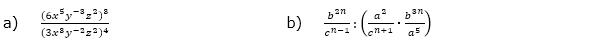 Vereinfache soweit wie möglich. (Aufgabensatz 4 Blatt 2/2 Fortgeschritten zu Potenzterme vereinfachen/© by www.fit-in-mathe-online.de)