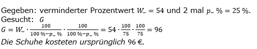 Prozentrechnung Prozentwert Lösungen zum Aufgabensatz 7 Blatt 2/2 Fortgeschritten Bild 1/© by www.fit-in-mathe-online.de