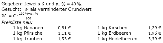 Prozentrechnung Prozentwert Lösungen zum Aufgabensatz 5 Blatt 2/3 Fortgeschritten Bild 1/© by www.fit-in-mathe-online.de