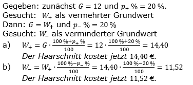 Prozentrechnung Prozentwert Lösungen zum Aufgabensatz 12 Blatt 2/3 Fortgeschritten Bild 1/© by www.fit-in-mathe-online.de