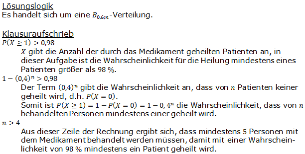 Stochastik Binomialverteilung Lösungen zum Aufgabensatz 2 Blatt 1/2 Grundlagen (Graphik A1211L01)/© by www.fit-in-mathe-online.de