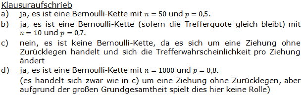 Stochastik Binomialverteilung Lösungen zum Aufgabensatz 6 Blatt 1/2 Grundlagen (Graphik A1215L01)/© by www.fit-in-mathe-online.de