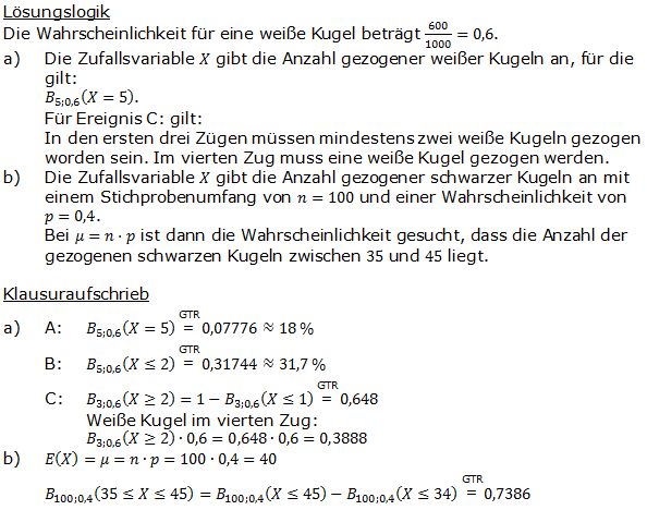 Stochastik Binomialverteilung Lösungen zum Aufgabensatz 11 Blatt 1/3 Grundlagen (Graphik A1227L01)/© by www.fit-in-mathe-online.de
