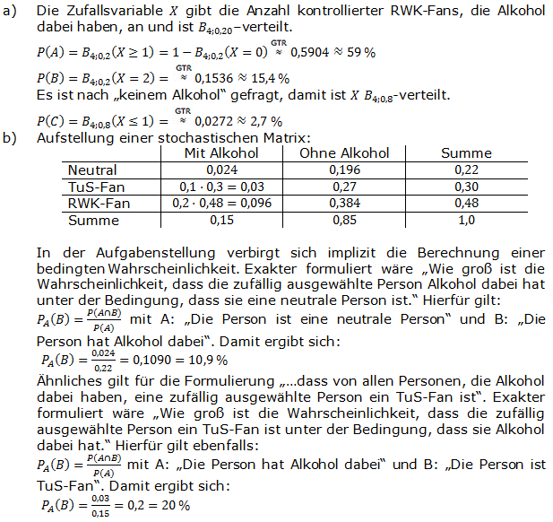 Stochastik Binomialverteilung Lösungen zum Aufgabensatz 4 Blatt 3/1 Expert Bild 1 (Graphik A3104L01)/© by www.fit-in-mathe-online.de