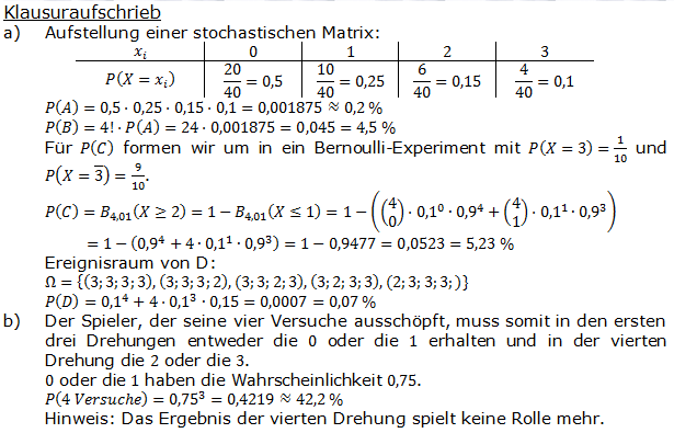 Stochastik Binomialverteilung Lösungen zum Aufgabensatz 5 Blatt 3/1 Expert Bild 1 (Graphik A3105L01)/© by www.fit-in-mathe-online.de