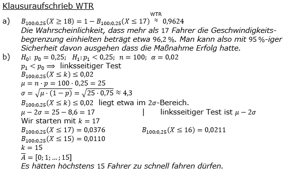 Stochastik Signifikanztest Lösungen zum Aufgabensatz 4 Blatt 1/1 Grundlagen Bild 3 (Graphik A1104L03)/© by www.fit-in-mathe-online.de