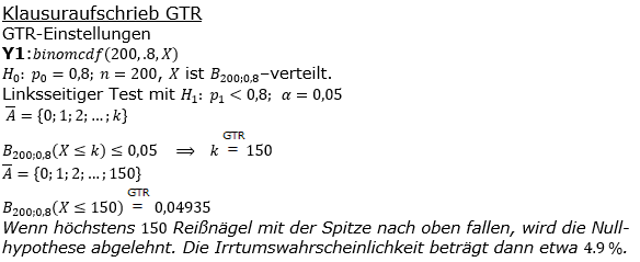 Stochastik Signifikanztest Lösungen zum Aufgabensatz 2 Blatt 2/2 Fortgeschritten Bild 2 (Graphik A2202L02)/© by www.fit-in-mathe-online.de